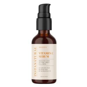 NEW InstaNatural Vitamin C Face Serum, Brightens Hyaluronic Ferulic Acid 1 FL OZ